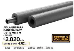 Aislante Para Canería Easy 1/2" 15 Mm 1 M
