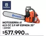 Husqvama - Motosierra 61 61,5 Cc 3.9 Hp Espada 20"