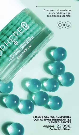 Cristian Lay - Gel Facial Spehres Con Activos Hidratantes Y Reneglantes