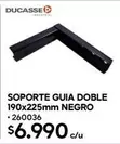 Soporte Guia Doble 190x225mm Negro