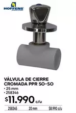 Hoffens - Valvula De Cierre Cromada Ppr So-so