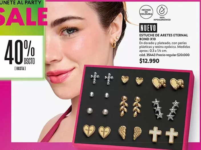 Estuche De Aretes Eternal Bond X10
