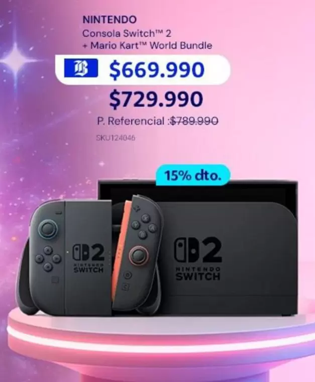 Consola SwitchTM-2 + Mario KartTM World Bundle
