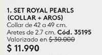 Royal - Set Pearls (Collar + Aros)