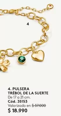 Pulsera Trebol De La Suerte