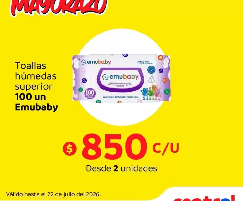 Emubaby - Toallas Húmedas Superior