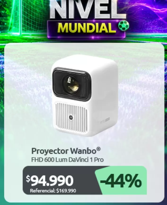 Proyector Wanbo Fhd 600 Lum Davinci 1 Pro