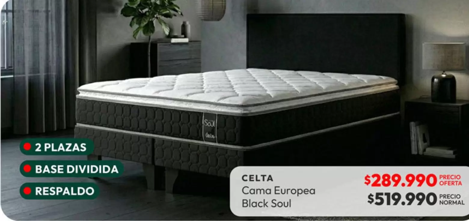 Celta - Cama Europea Black Soul