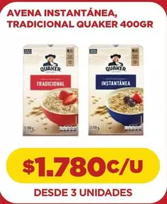 Quaker - Avena Instantánea, Tradicional