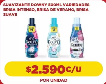 Downy - Suavizante 500ml Variedades Brisa Intenso, Brisa De Verano, Brisa Suave