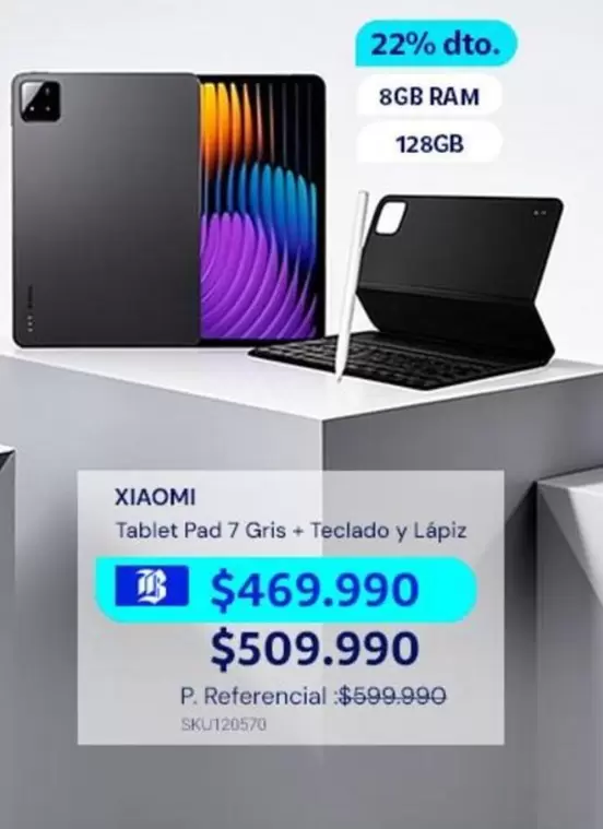 Xiaomi - Tablet Pad 7 Gris + Teclado Y Lapiz