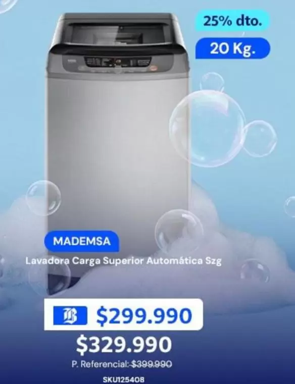 Mademsa - Lavadora Carga Superior Automática S29