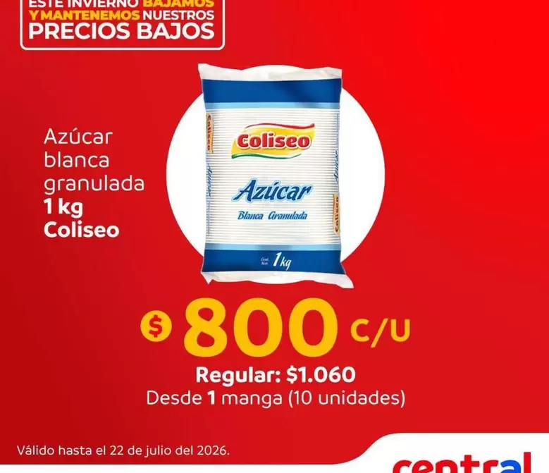 Coliseo - Azúcar Blanca Granulada