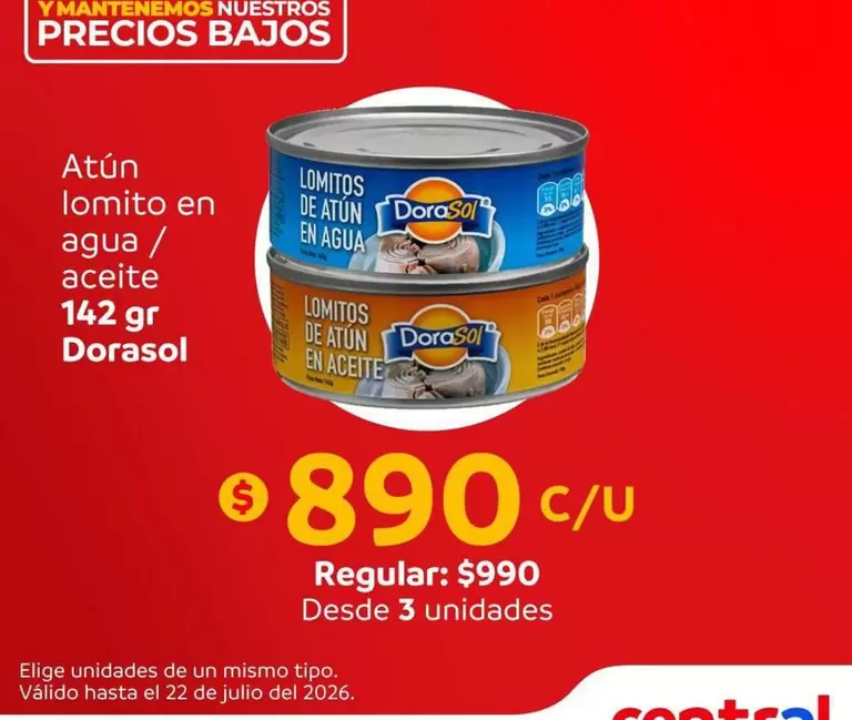 Doral - Atun Lomito En Agua/ Aceite