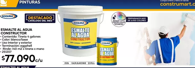Soquina - Esmalte Al Agua Constructor