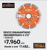 Disco Diamantado Segmentado 4 1/2"