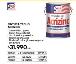 Sipa - Pintura Techo