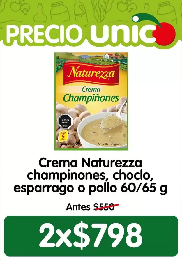 Naturezza - Crema Chaminones, Choclo, Esparrado O Pollo