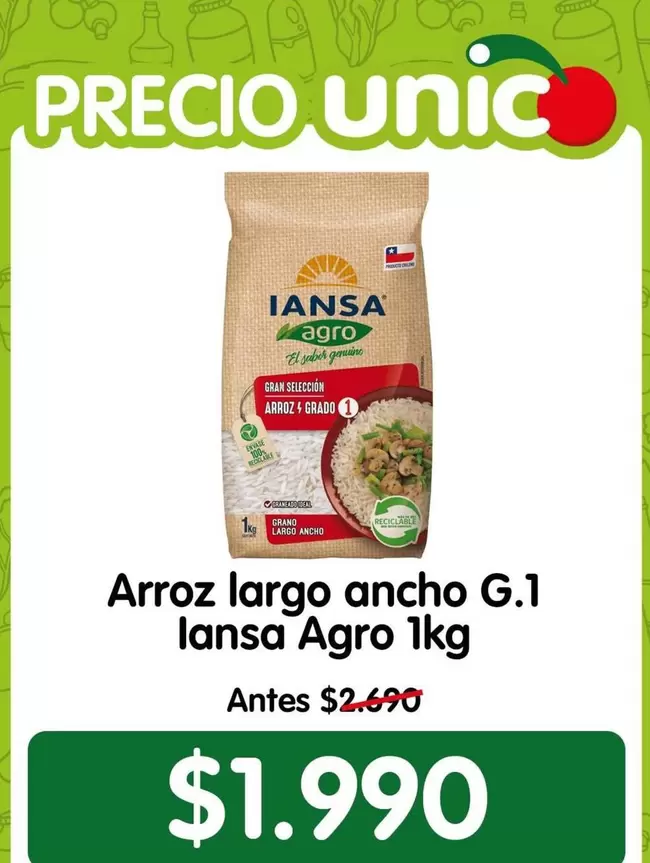 Iansa - Arroz Largo Ancho G.I Lansa Agro