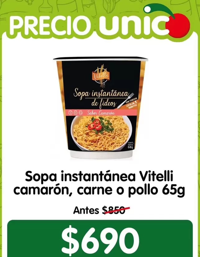 Sopa Instantanea Camarón, Carne O Pollo