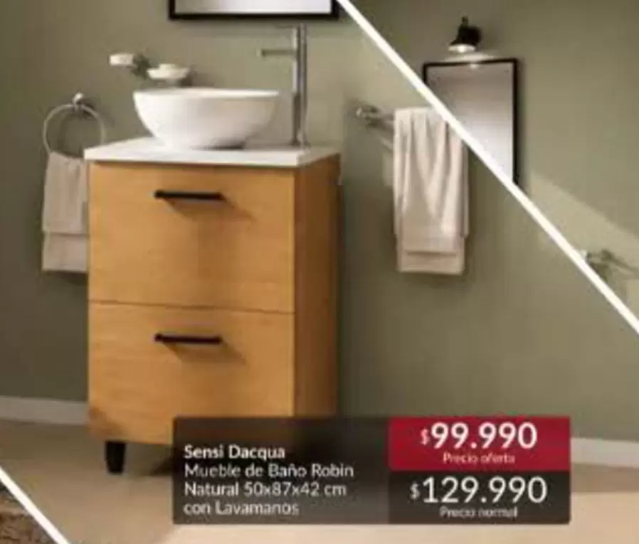 Sensi Dacqua Mueble De Bano Robin Natural