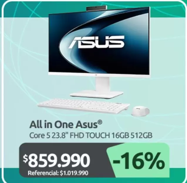 Asus - All In One Core 5 23.8" Fhd Touch 16gb 512gb