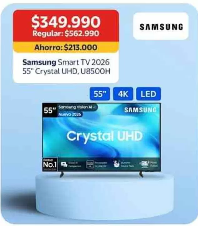 Samsung - Smart Tv 55" Crystal Uhd, U8500h