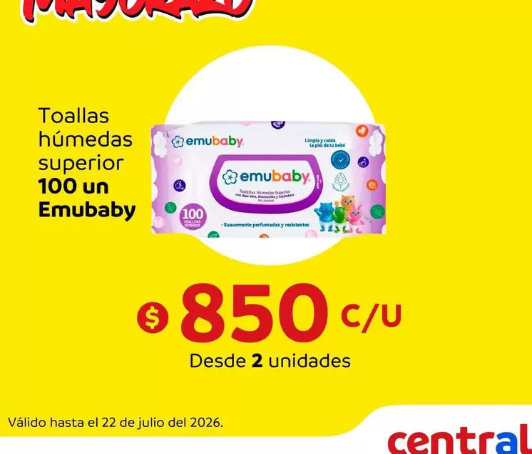Emubaby - Toallas Húmedas Superior
