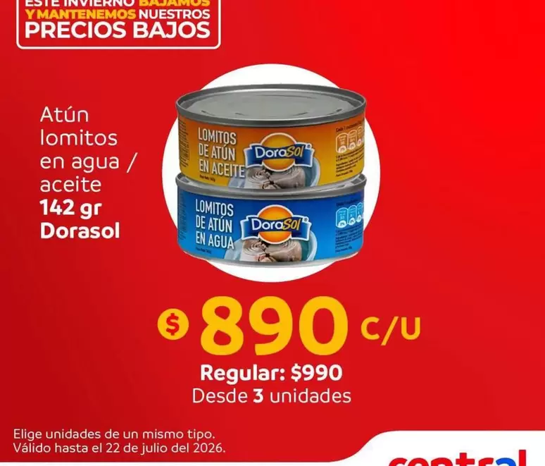 Dorasol - Atún Lomitos En Agua/ Aceite