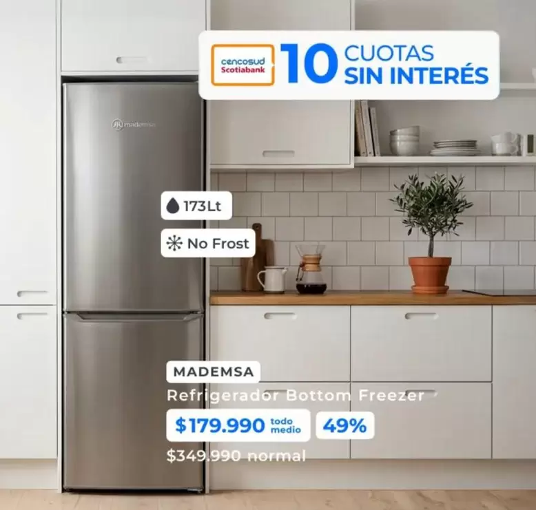 Mademsa - Refrigerador Bottom Freezer