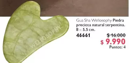 Gua Sha Wellosophy Piedra Preciosa Natural Serpentina