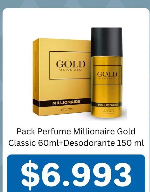 Gold - Pack Perfume Millionaire Classic 60ml+ Desodorante 150 Ml