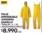 Traje Impermeable Jardinera Amarillo
