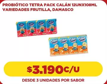 Calán - Probiótico Tetra Pack Cacán 12unx108ml