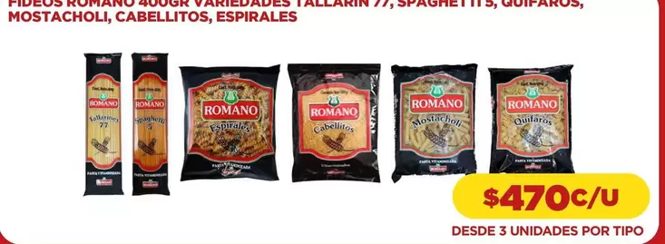 Romano - Mostachol, Cabellitos,spirales