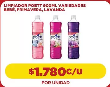 Poett - Limpiador Variedades Bebe, Primavera, Lavanda