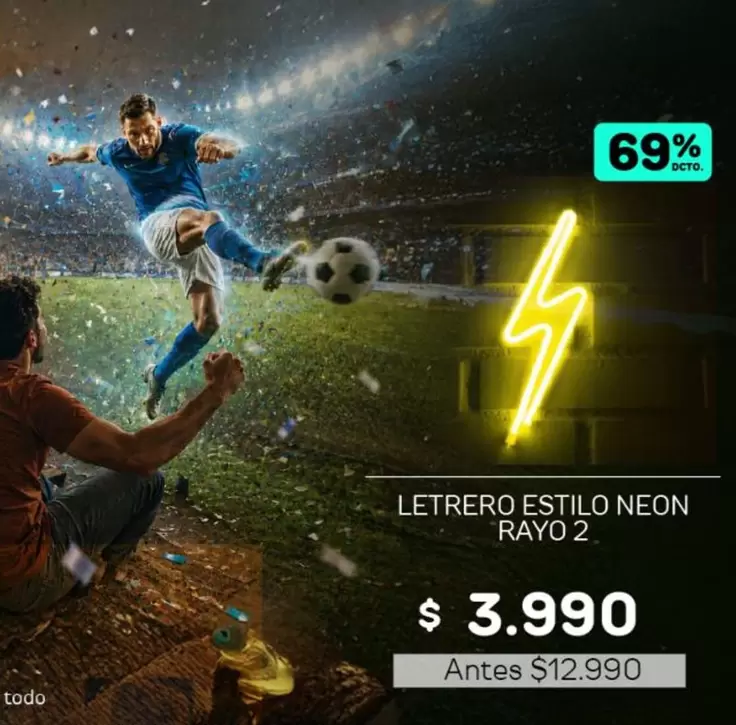 Letrero Estilo Neon Rayo 2