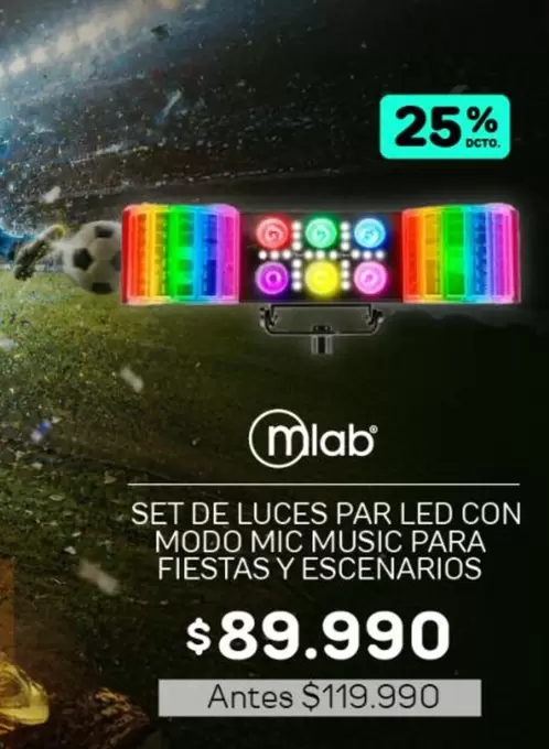 Set De Luces Par Led Con Modo Mic Music Para Fiestas Y Escenarios