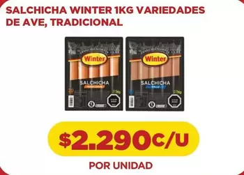 Winter - Salchicha  1kg Variedades De Ave, Tradicional