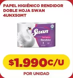 Swan - Papel Higiénico Rendidor Doble Hoja