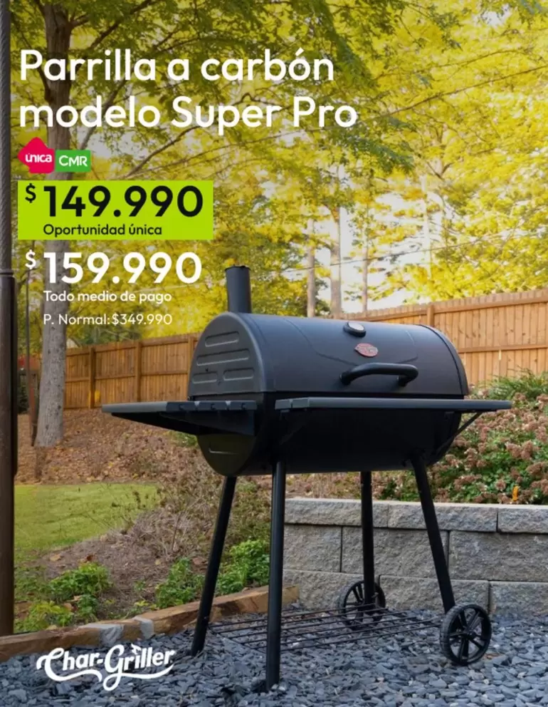 Parrilla A Carbon Modelo Super Pro