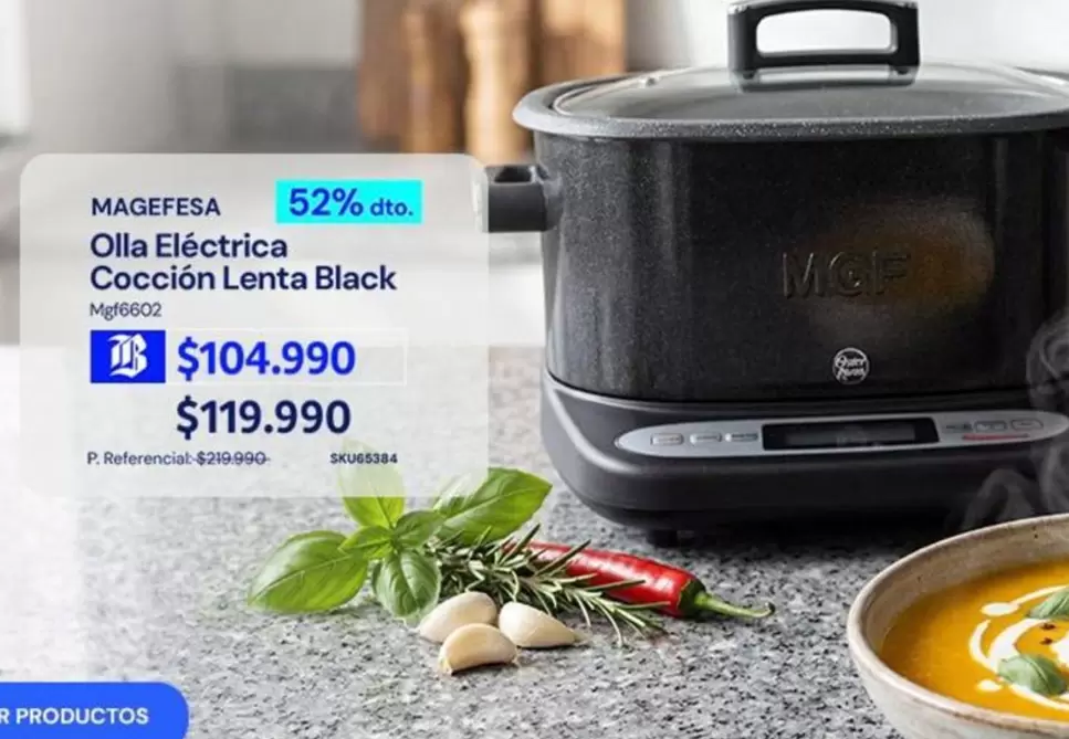 Magefesa - Olla Electrica Coccion Lenta Black