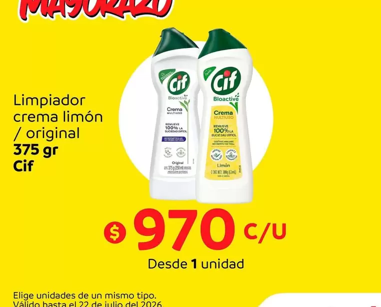 Cif - Limpiador Crema Limon / Original