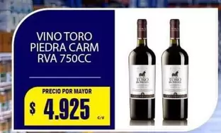 Vino Toro Piedra Carm