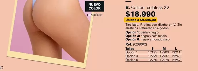 Perla - Calzon Colales X2