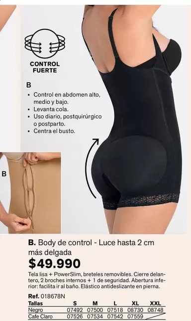 Control - Body De Luce Hasta 2 Cm