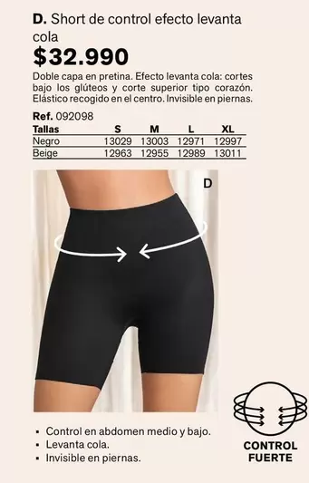 Control - Short De Efecto Levanta Cola