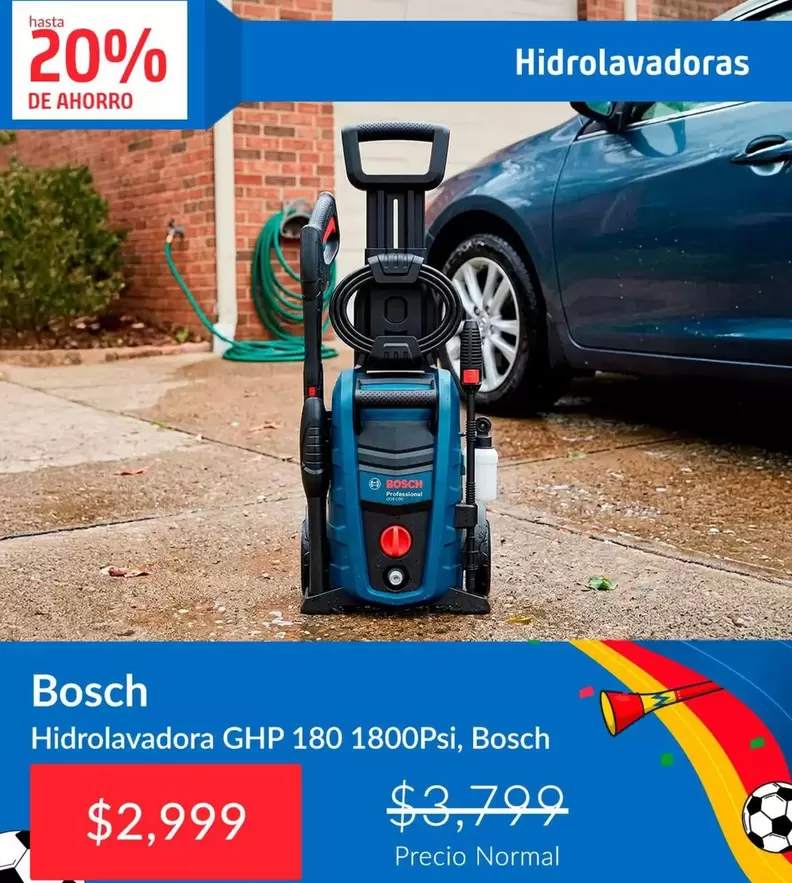 Bosch - Hidrolavadora GHP 180 1800PSI