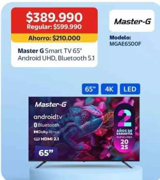Master-G - Master Tv 65'' Android Uhd, Bluetooth 5.1