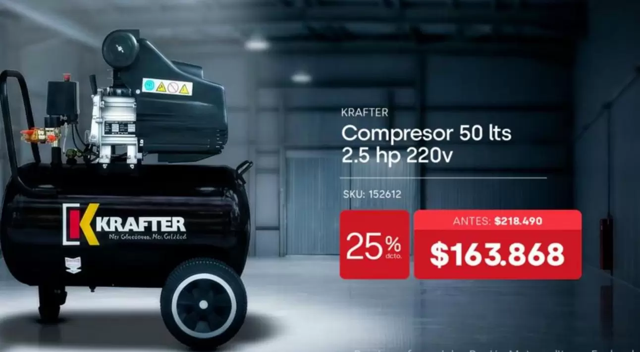Krafter - Compresor 50 lts